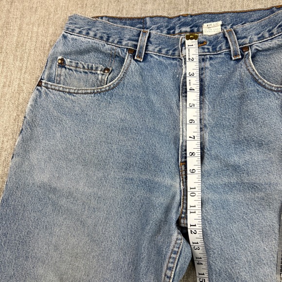 Levi's 545 Loose Fit Jeans Mens *32x32* Light Wash Denim Ripped Knee Casual 90s - Picture 7 of 11